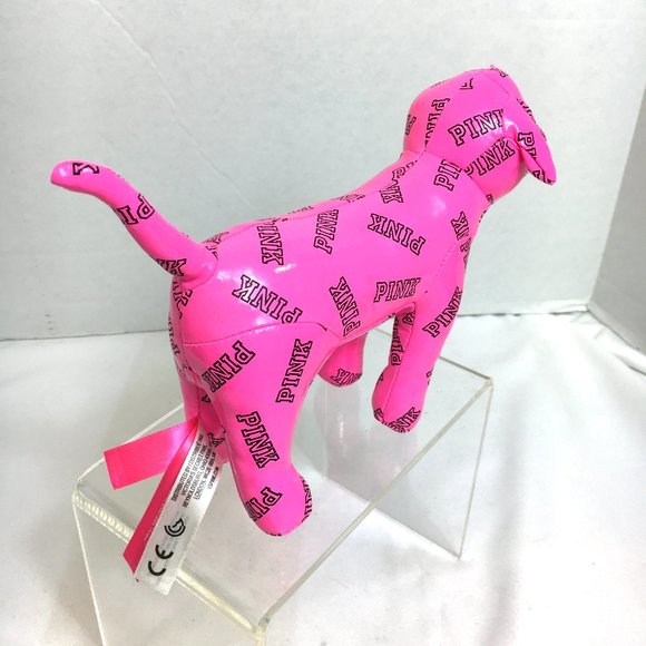 Victoria Secrets Pink Stuffed Plush Vinyl Dog 2015 - Picture 5 of 11